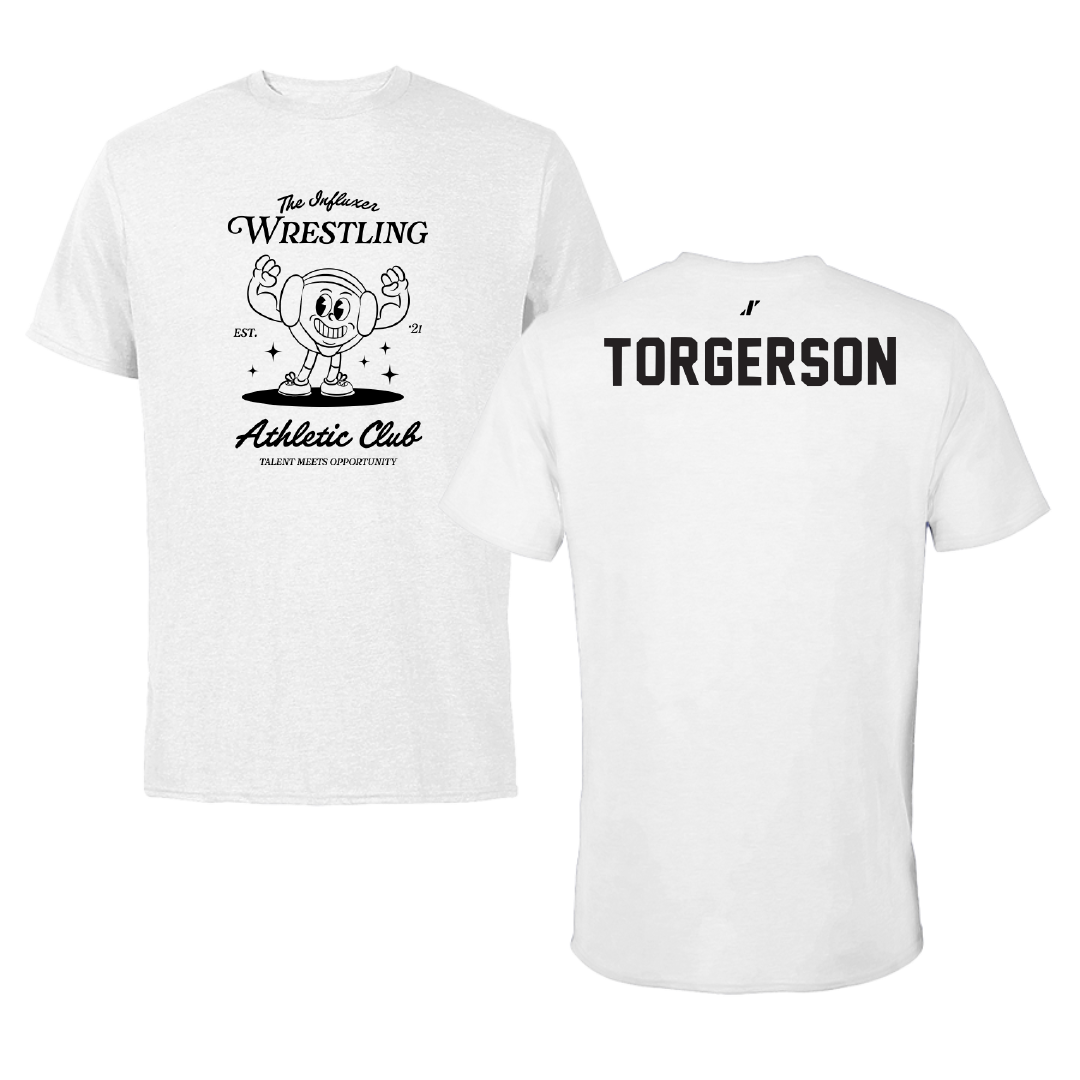 Wrestling White Influxer Athletic Club Tee - Dayson Torgerson