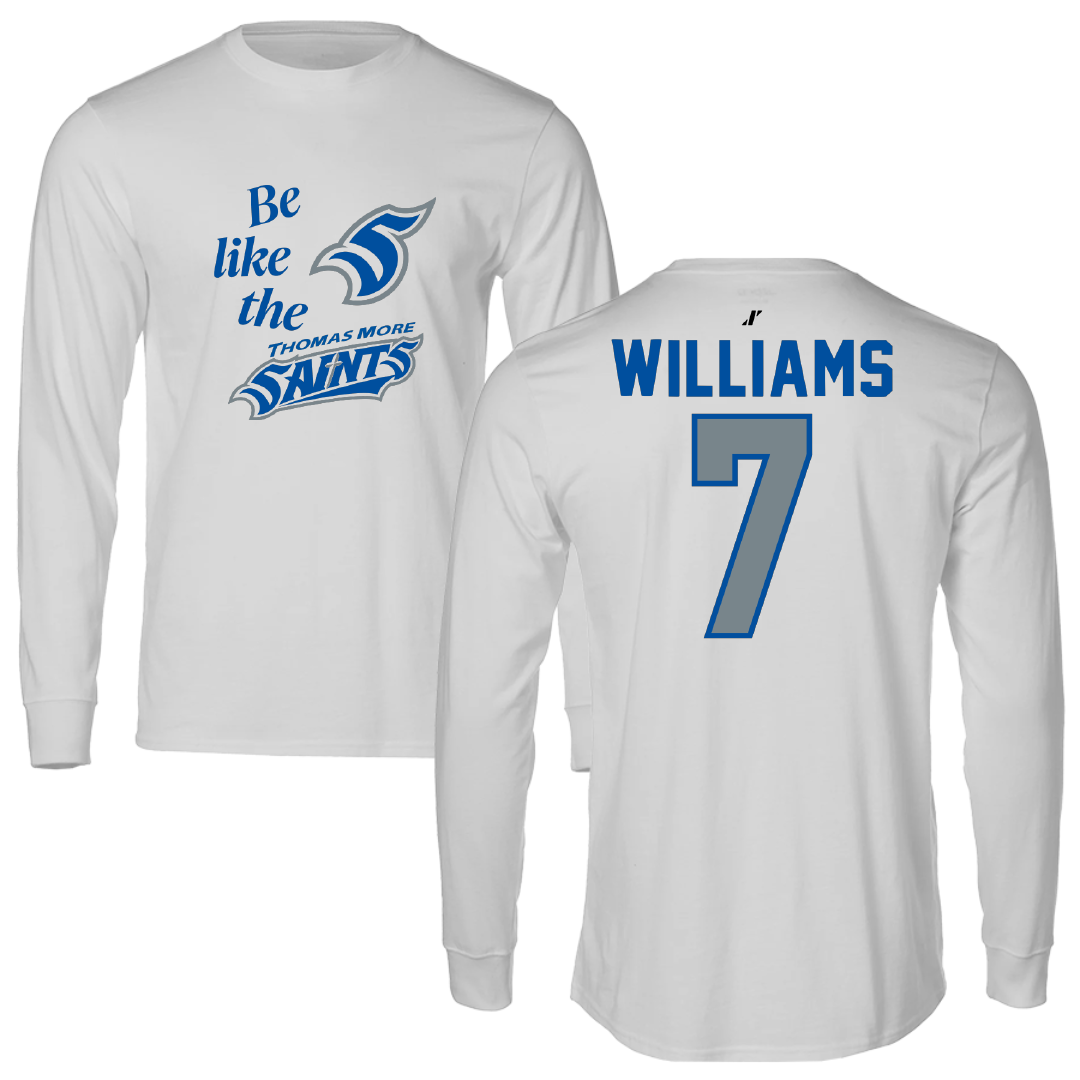 Thomas More University Lacrosse Light Gray Be Like Us Performance Long Sleeve - #7 Alexis Williams