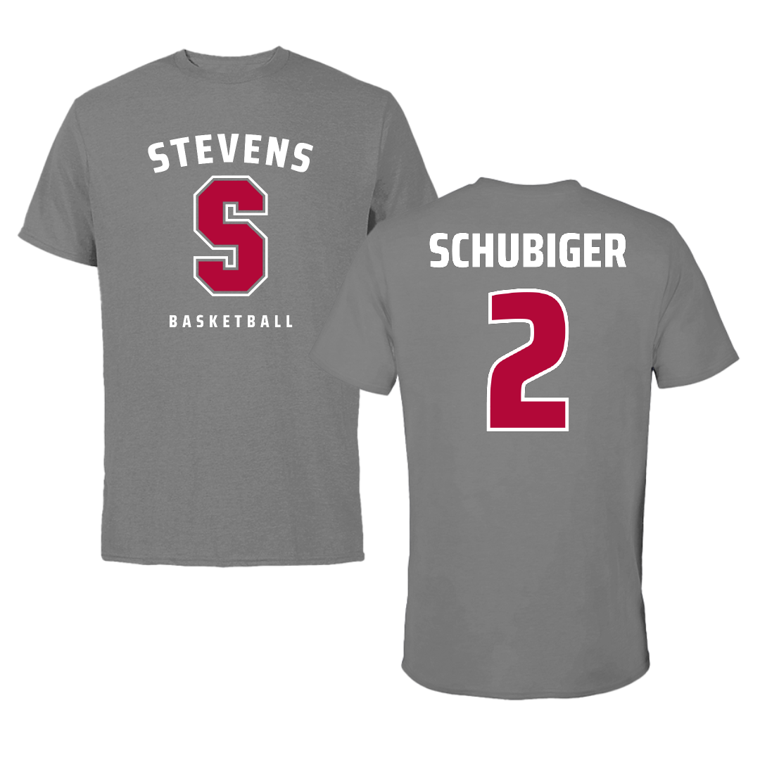 Stevens Institute of Technology Basketball Dark Gray Tee - #2 Olivia Schubiger