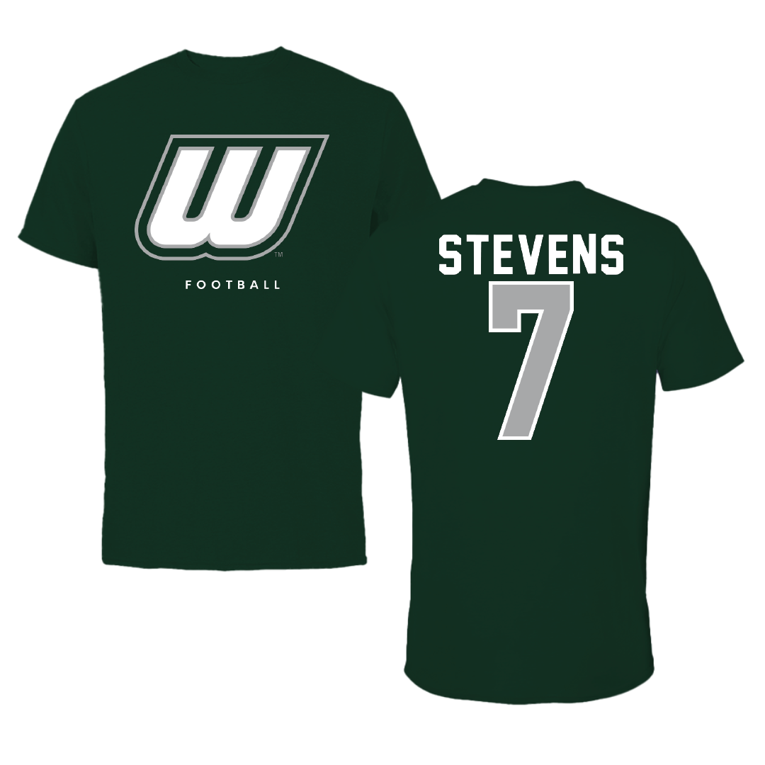 Wagner College Football Forest Green Tee - #7 Jack Stevens