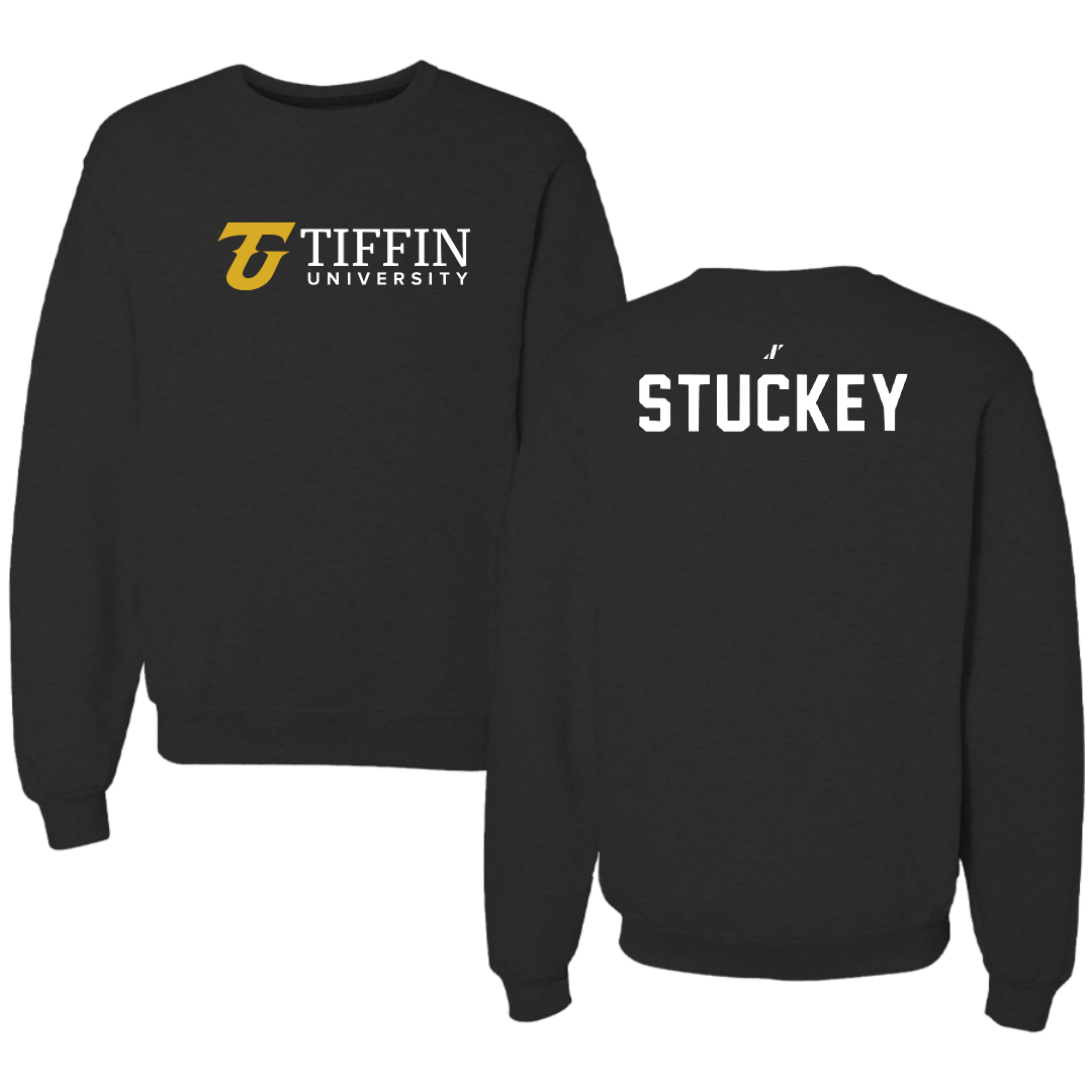 Tiffin University Wrestling Black Crewneck - Thaddeus Stuckey