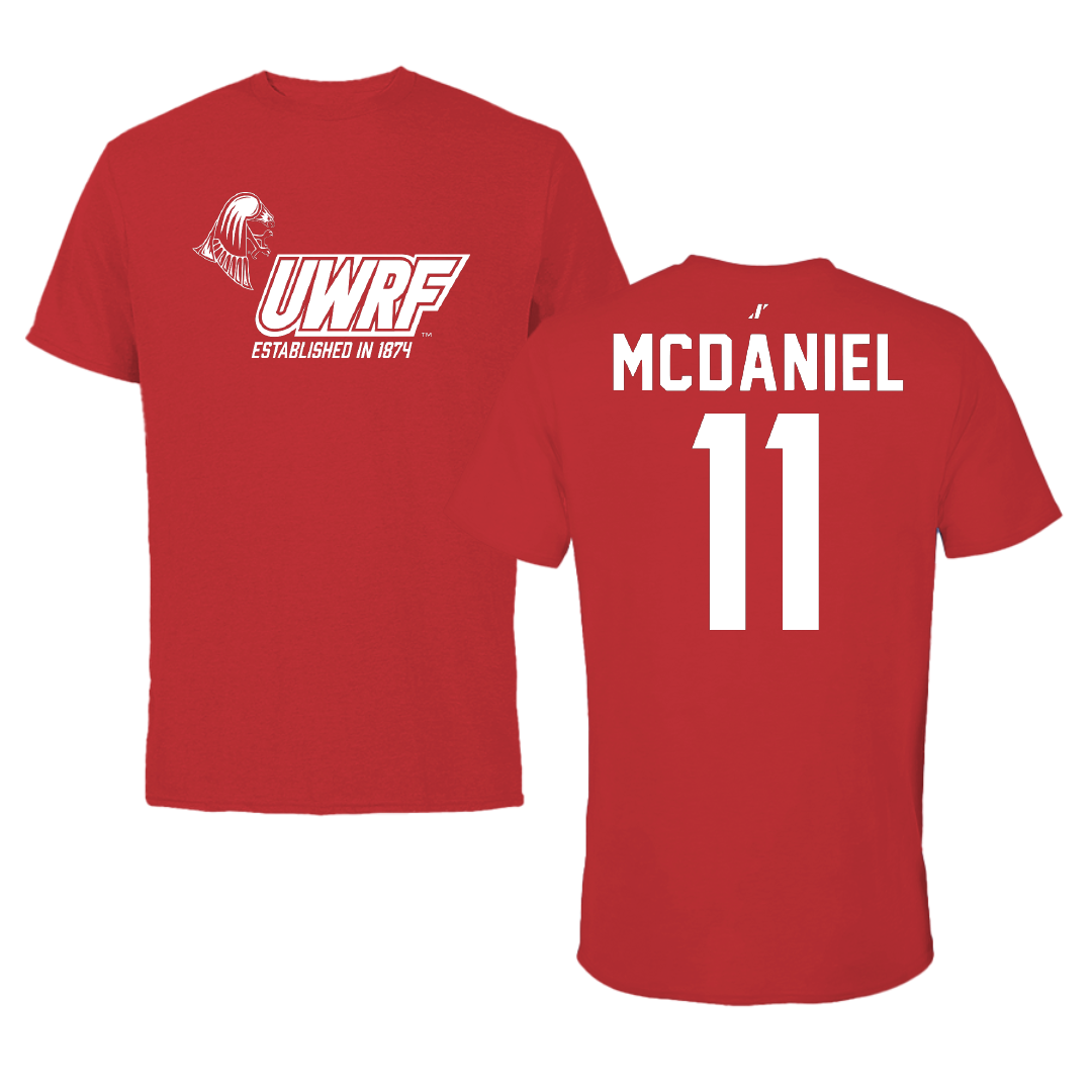 University of Wisconsin-River Falls Soccer Red General Tee - #11 Brooke McDaniel