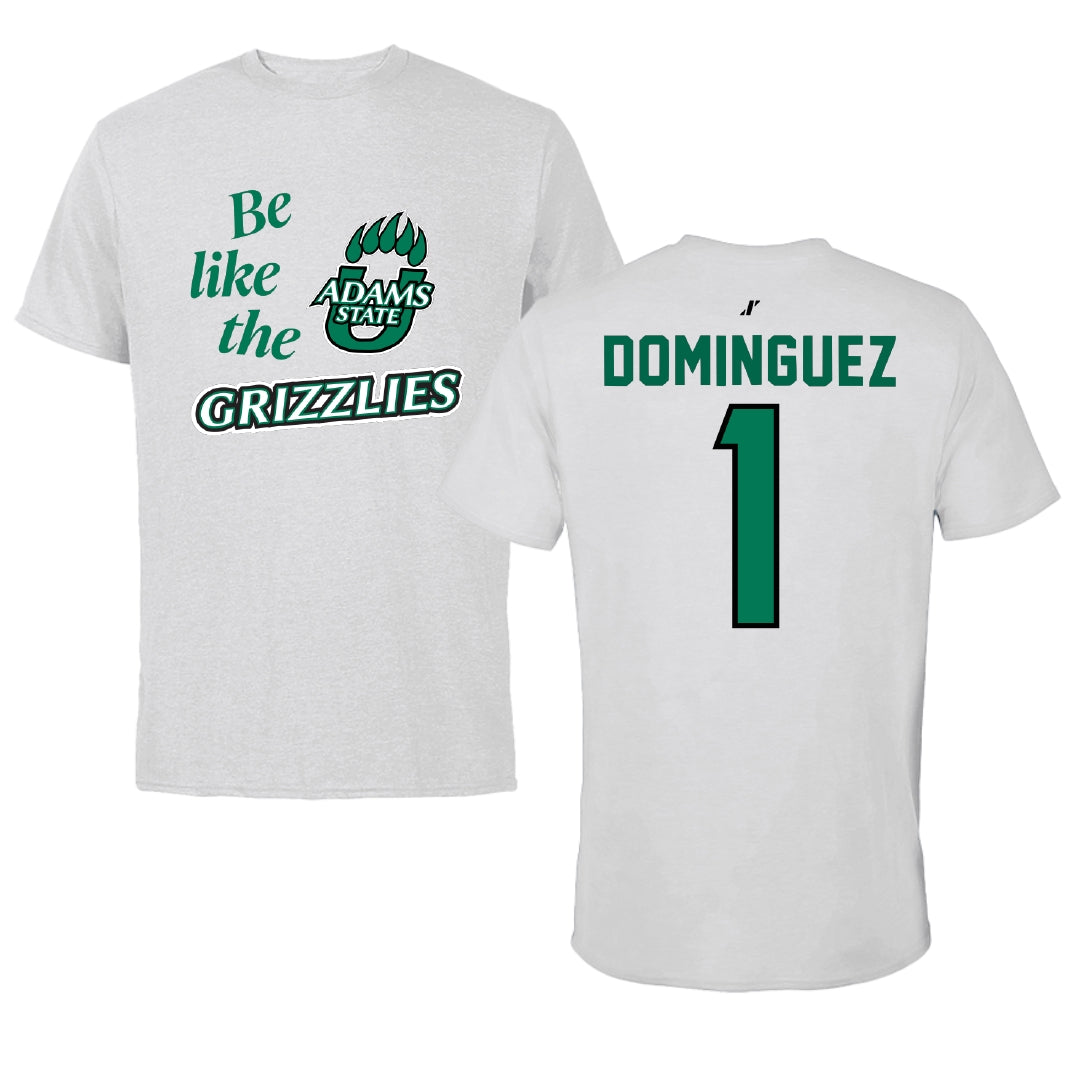 Adams State University Basketball Light Gray Be Like Us Performance Tee - #1 Harmanie Dominguez