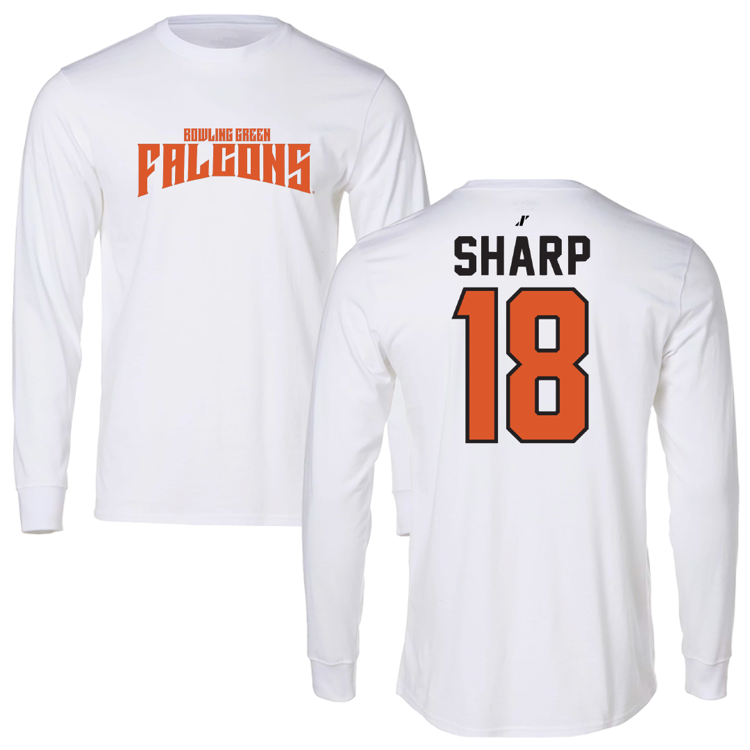 Bowling Green State University Football White Classic Long Sleeve - #18 Winn Sharp