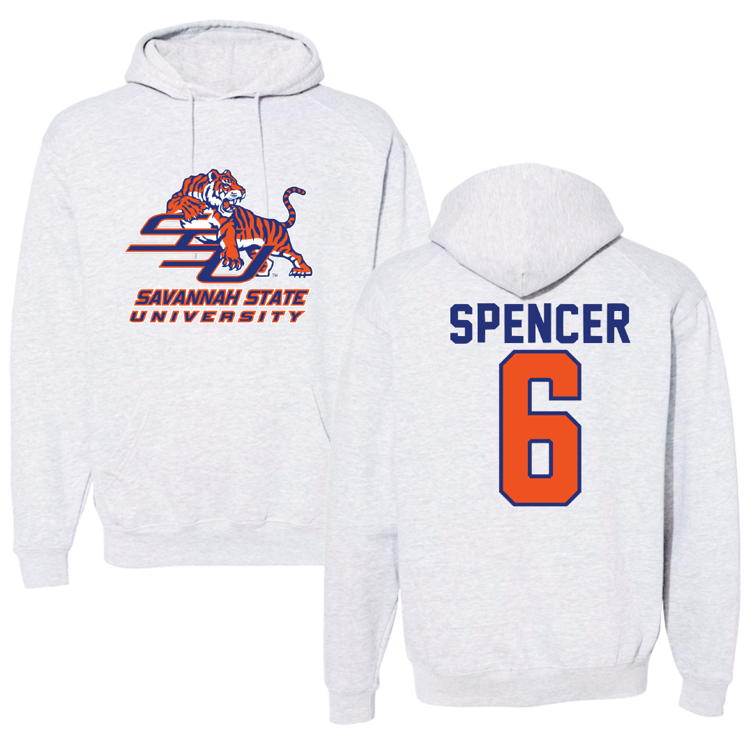 Savannah State University Baseball Gray Hoodie - #6 Kendal Spencer