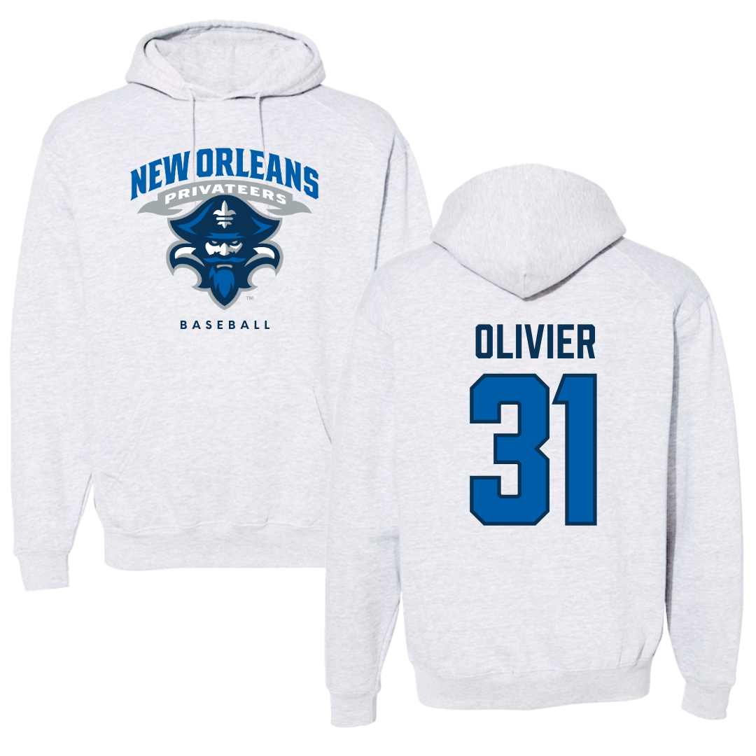 University of New Orleans Baseball Gray Hoodie - #31 Chris Olivier