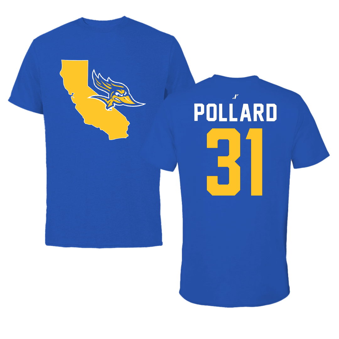 California State University-Bakersfield Baseball Blue State Tee - #31 Michael Pollard