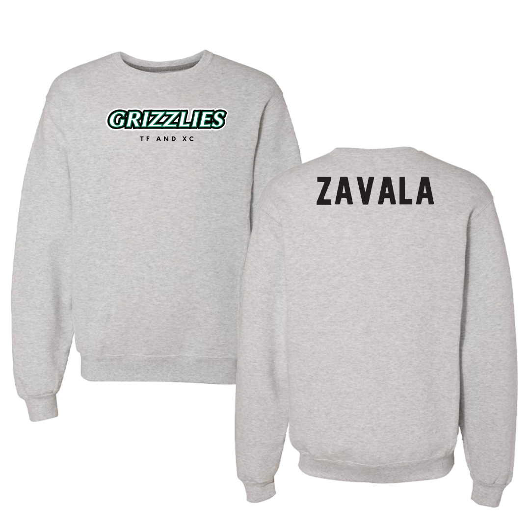 Adams State University TF and XC Gray Grizzlies Crewneck - Johnathon Zavala