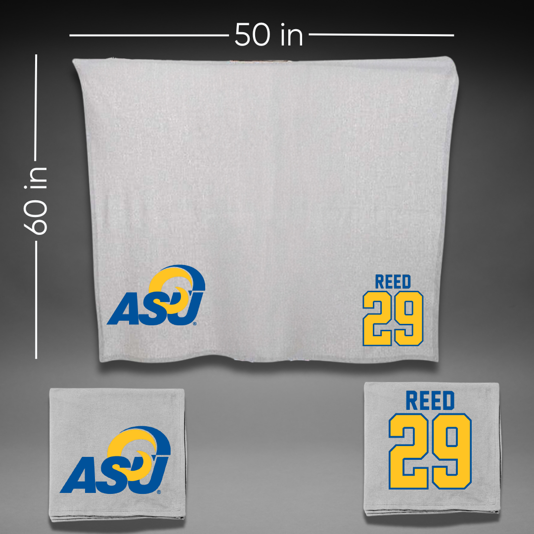 Angelo State University Baseball Gray Blanket - #29 Joshua Reed