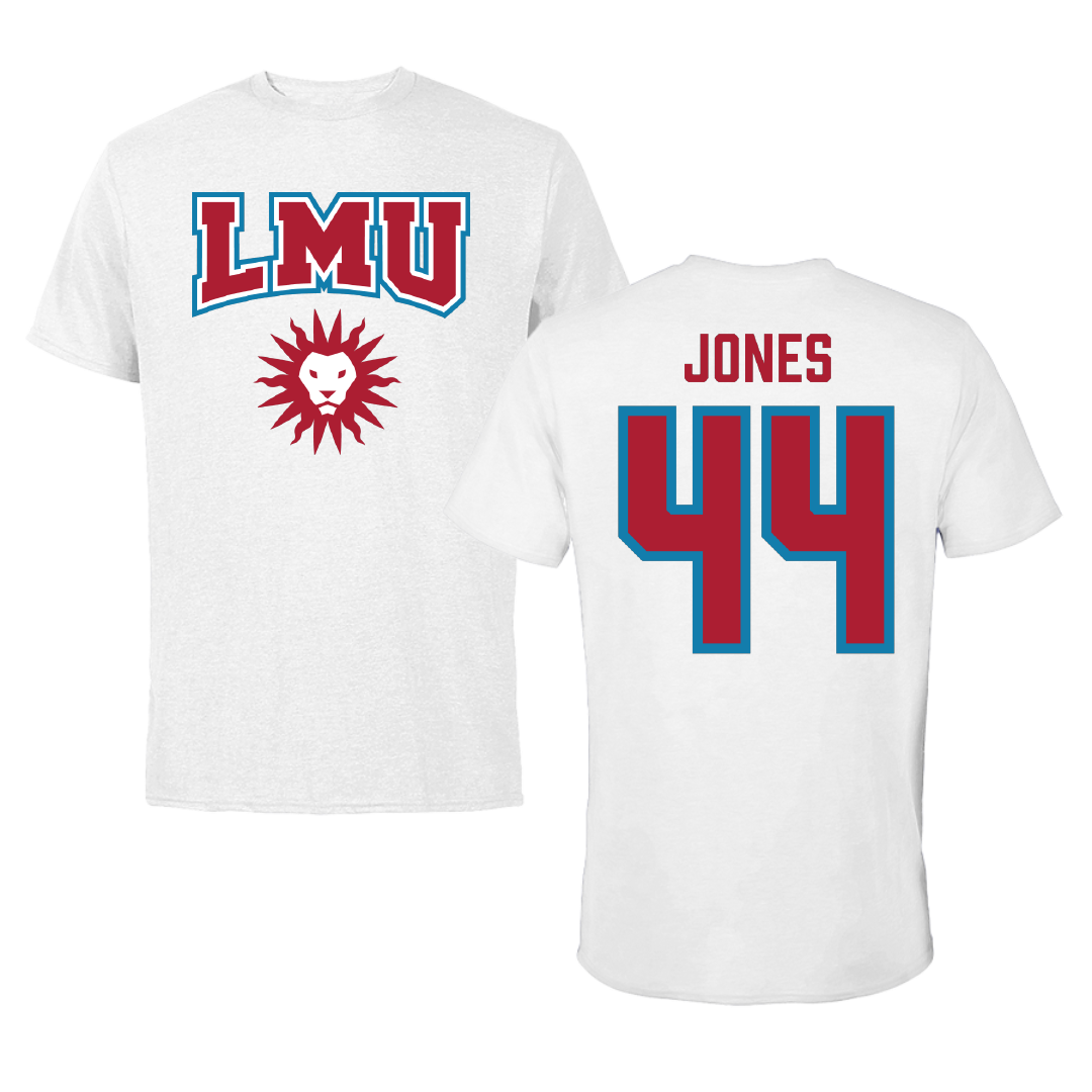 Loyola Marymount University Softball White Tee - #44 Cristina Jones