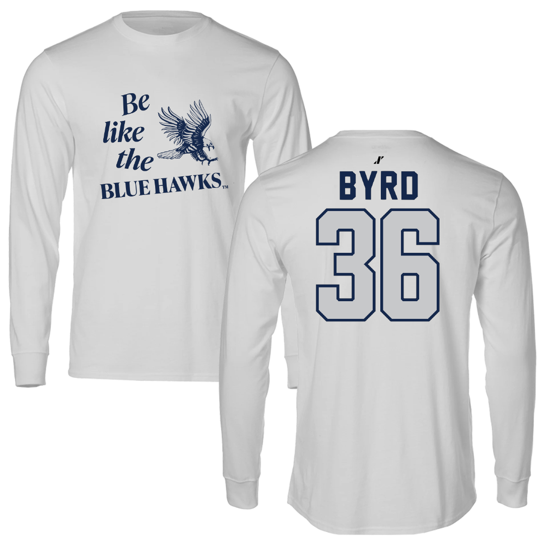 Dickinson State University Football Light Gray Be Like Us Performance Long Sleeve - #36 Dylan Byrd