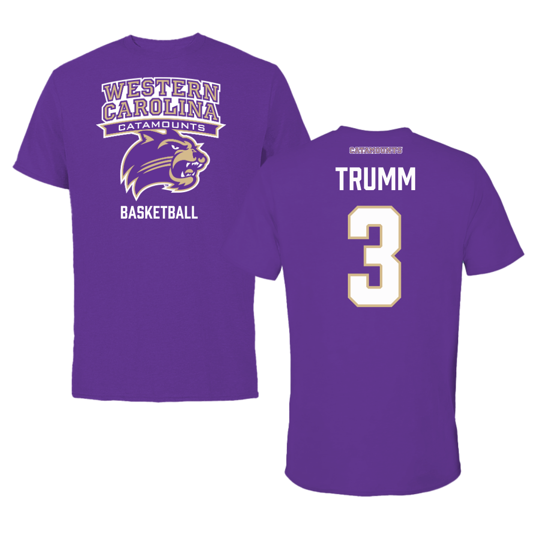 Western Carolina University Basketball Purple Performance Tee - #3 Reagan Trumm