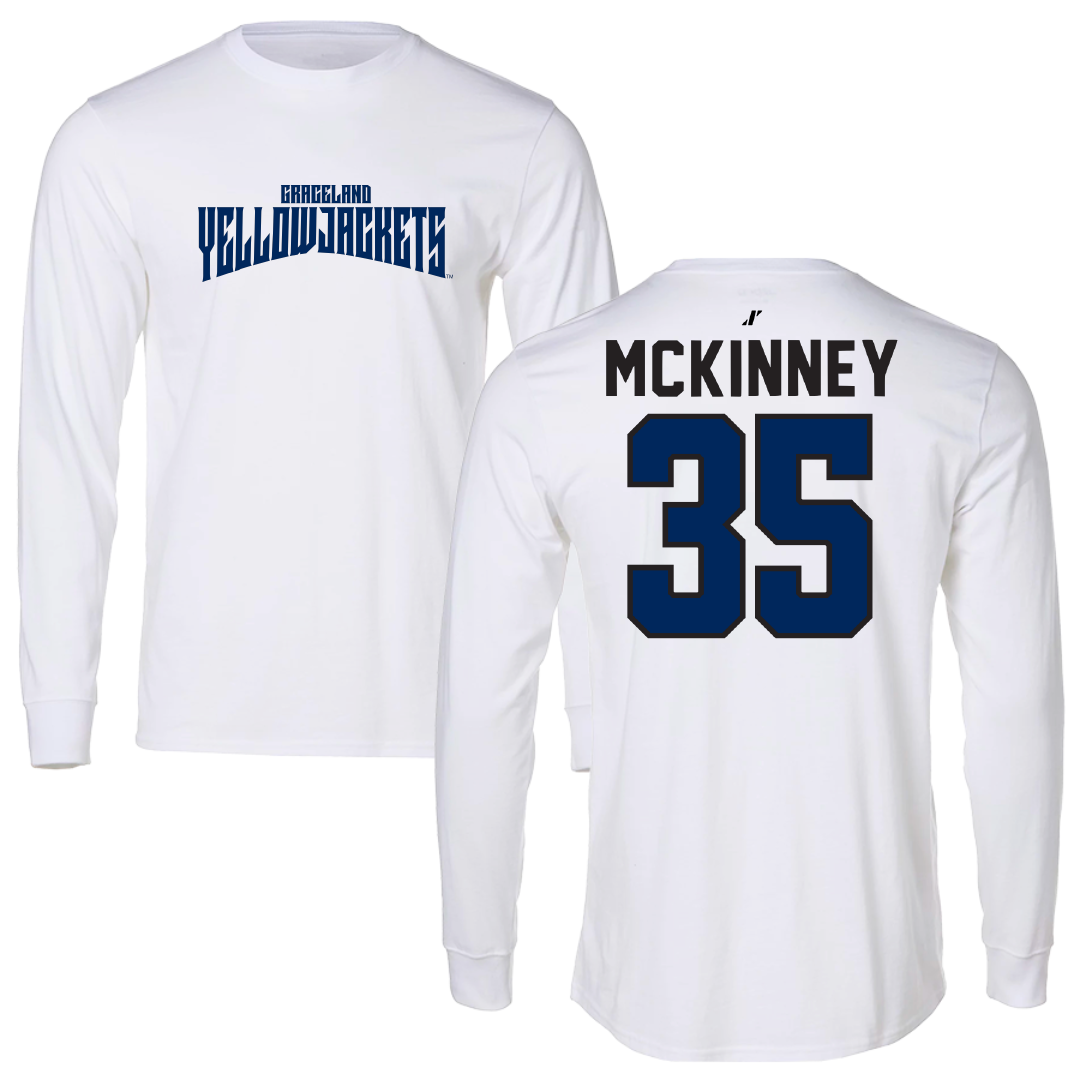Graceland University Softball White Classic Performance Long Sleeve - #35 Malorie McKinney