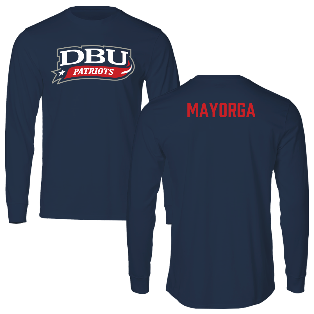 Dallas Baptist University Tennis Navy Long Sleeve - Edgar Mayorga
