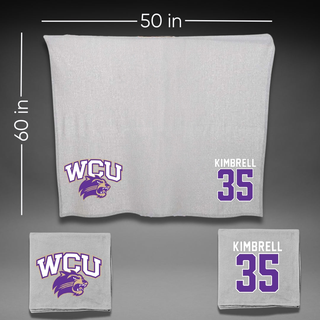 Western Carolina University Baseball Gray Blanket - #35 Bryant Kimbrell