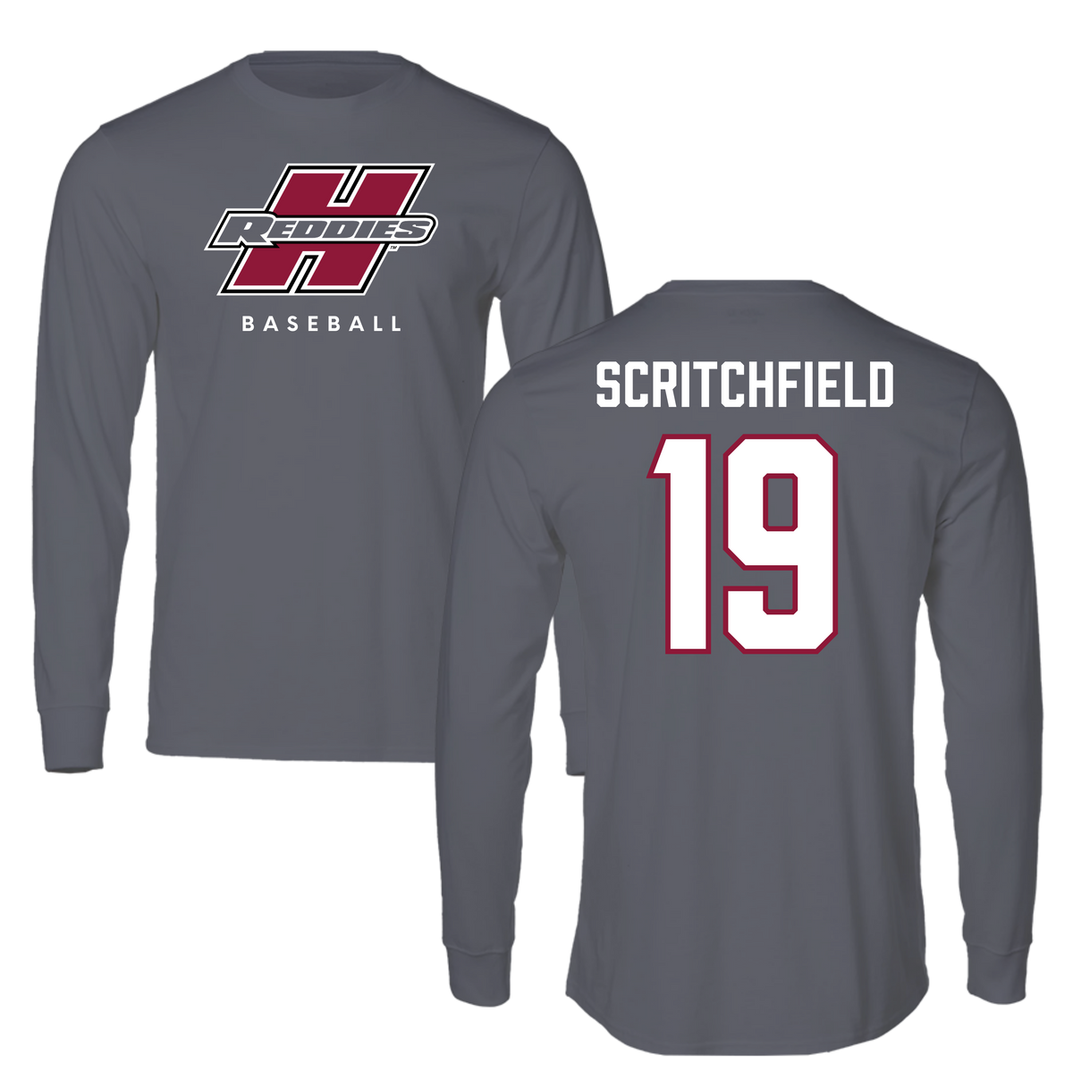Henderson State University Baseball Gray Performance Long Sleeve - #19 Austin Scritchfield