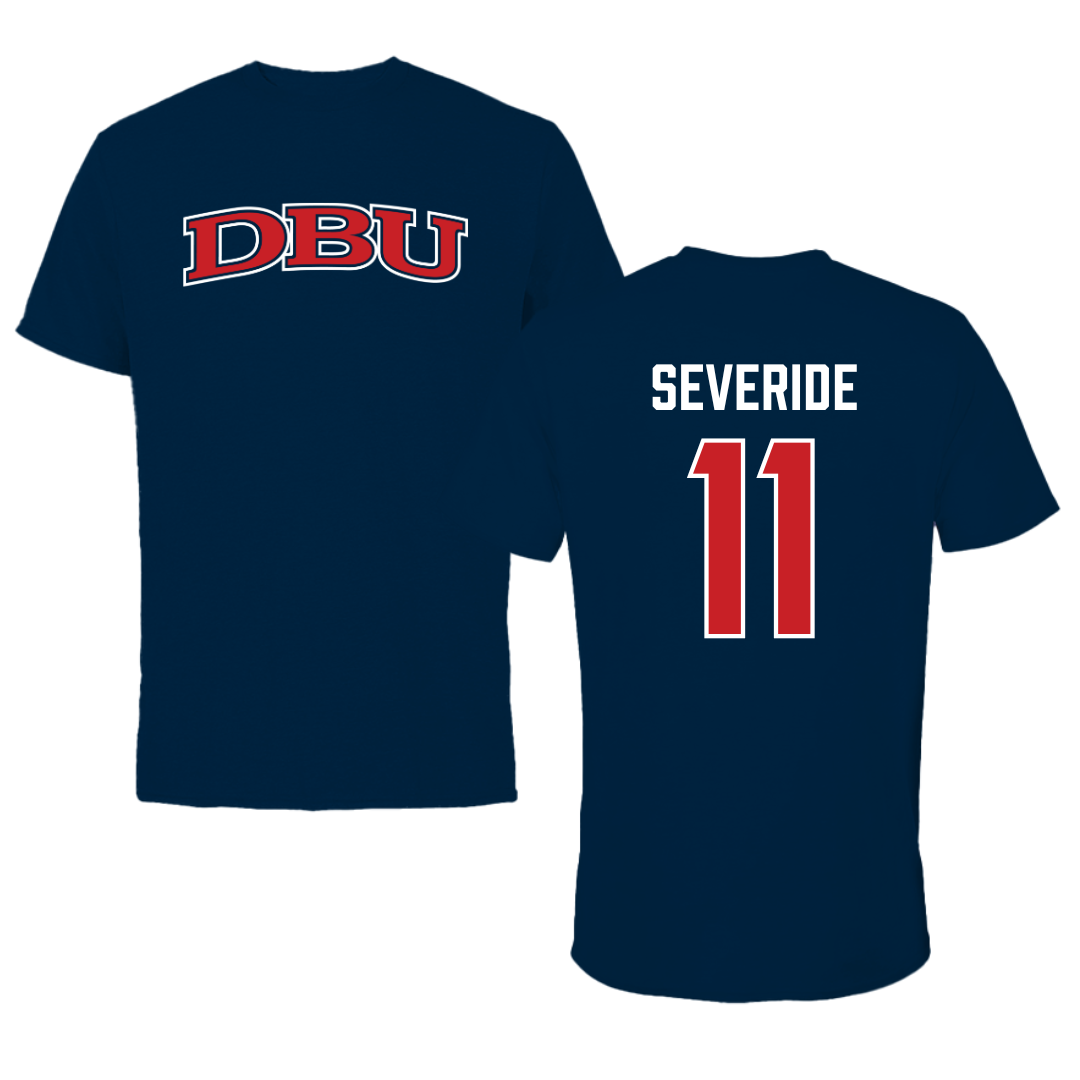 Dallas Baptist University Soccer Navy DBU Tee - #11 Annie Severide