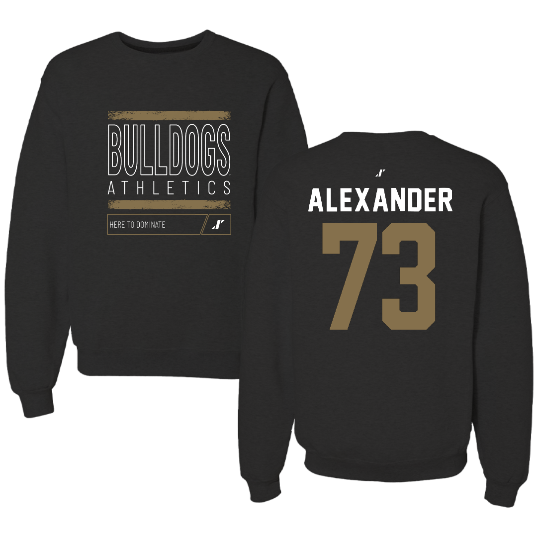 Bryant University Lacrosse Black Dominate Crewneck - #73 Teagan Alexander