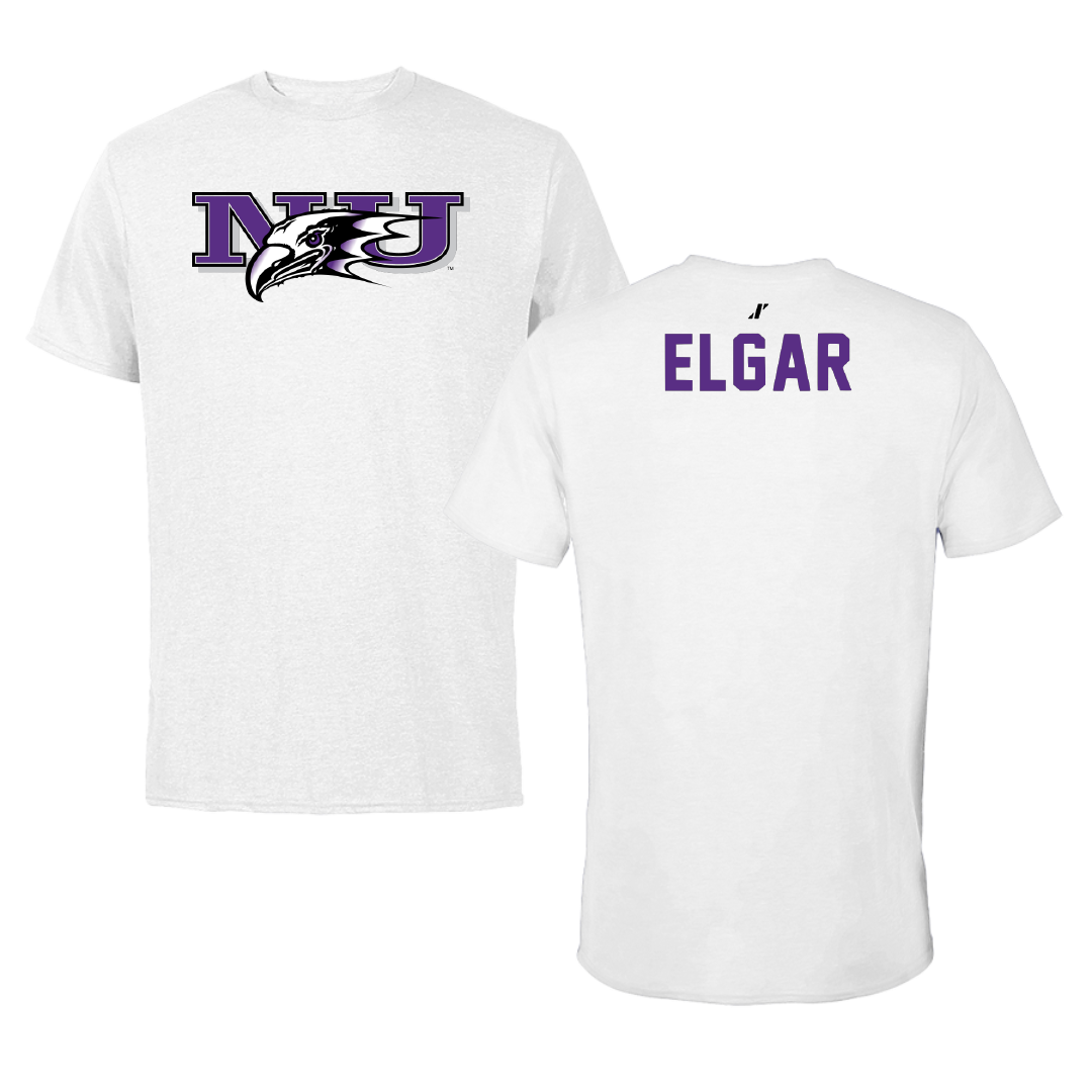Niagara University Swimming & Diving White Performance Tee - Keith Elgar