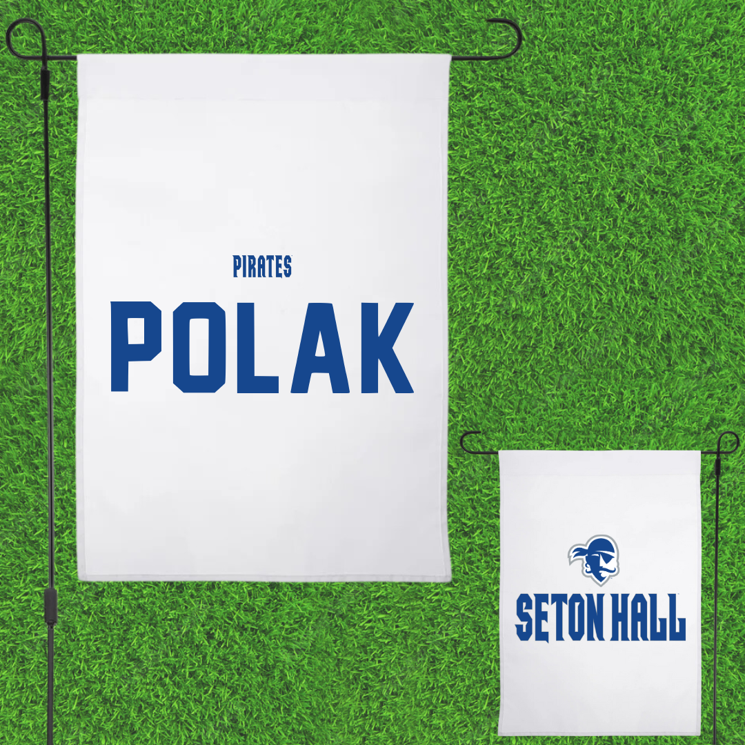 Seton Hall University TF and XC White Garden Flag - Michael Polak