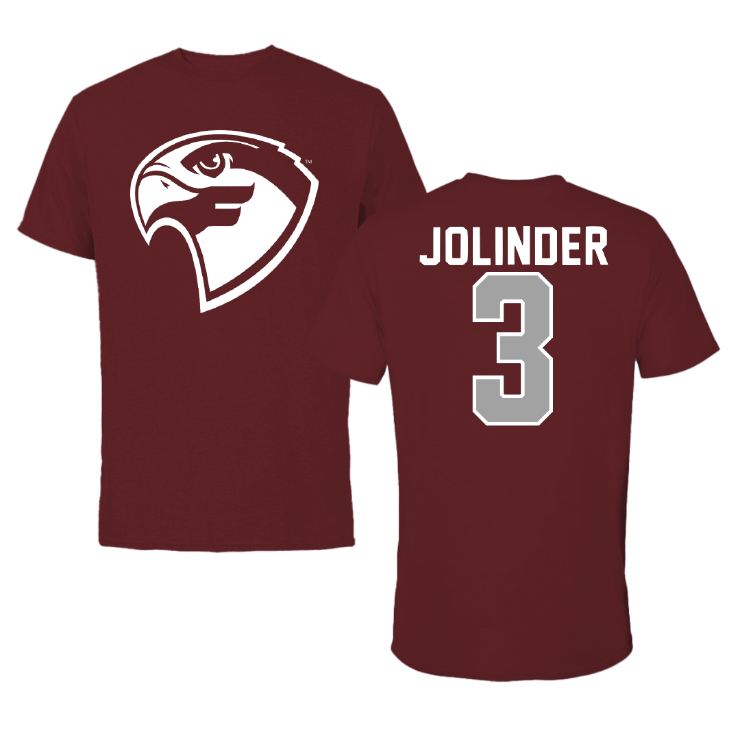 Fairmont State University Basketball Maroon Performance Tee - #3 David Jolinder