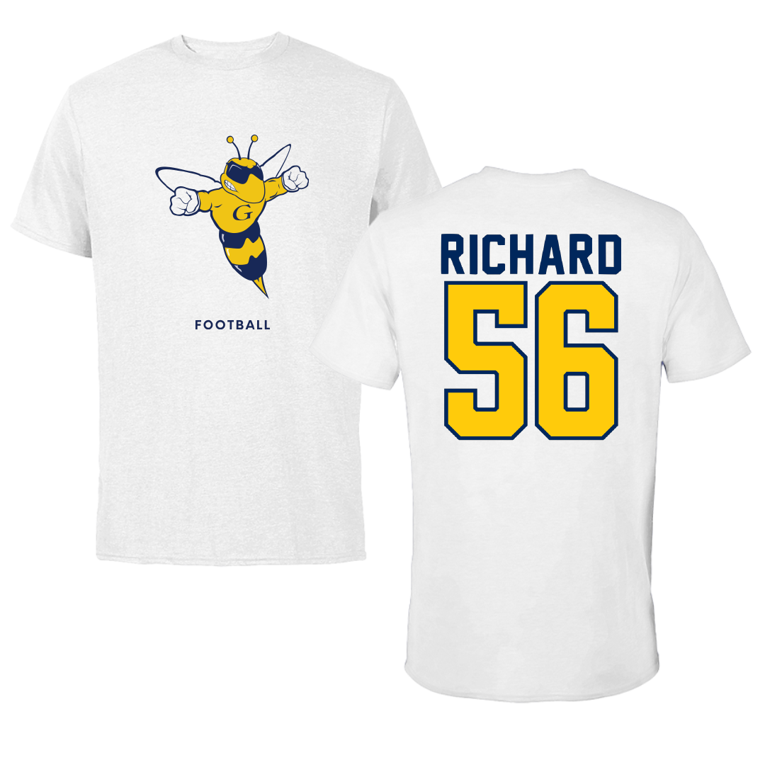 Graceland University Football White Performance Tee - #56 Maurice Richard