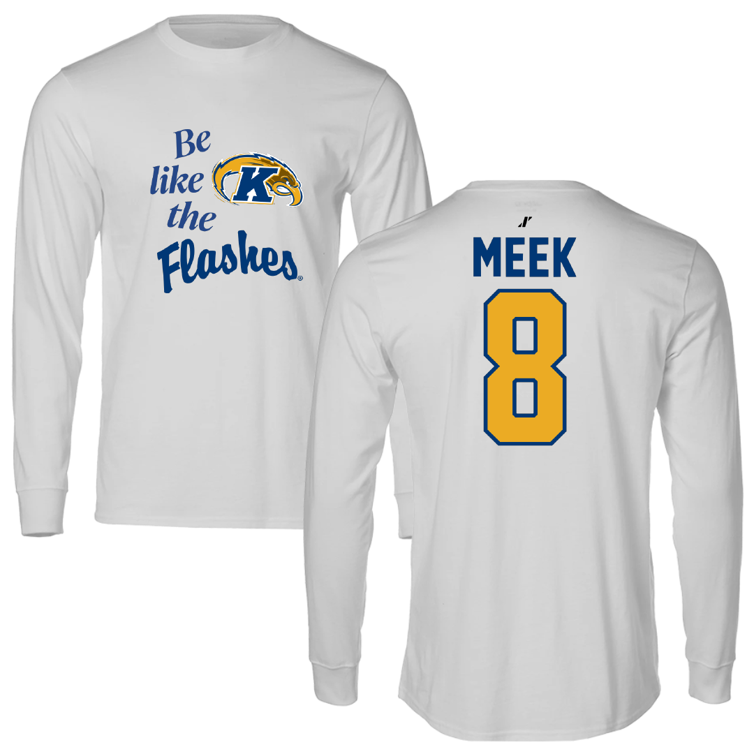 Kent State University Lacrosse Light Gray Be Like Us Long Sleeve - #8 Camryn Meek