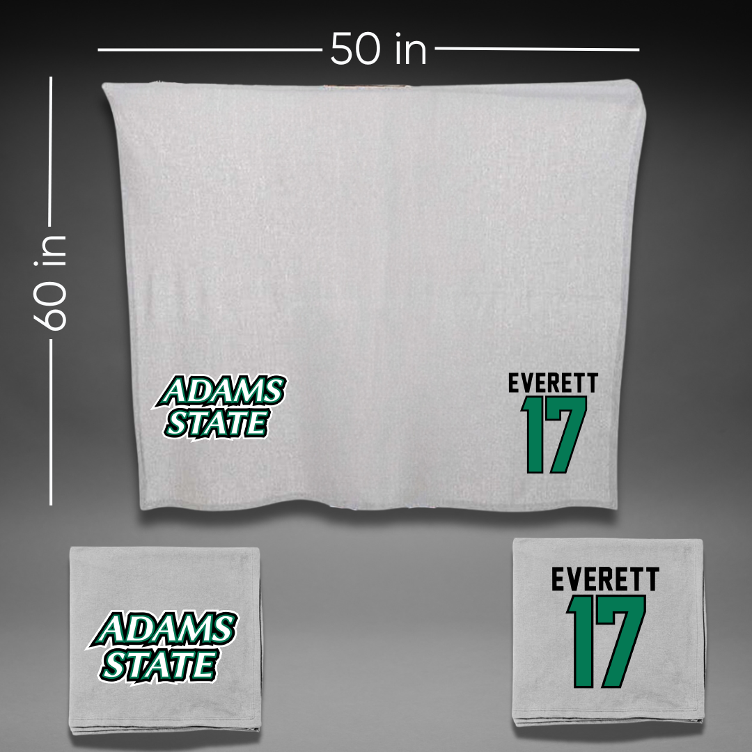 Adams State University Soccer Gray Blanket - #17 Madeline Everett