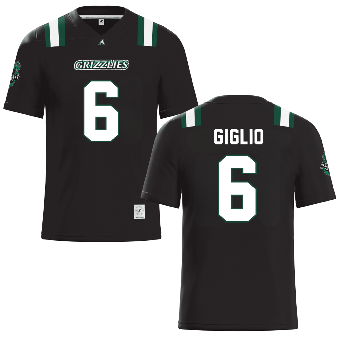 Adams State University Black Football Jersey - #6 Paul Giglio