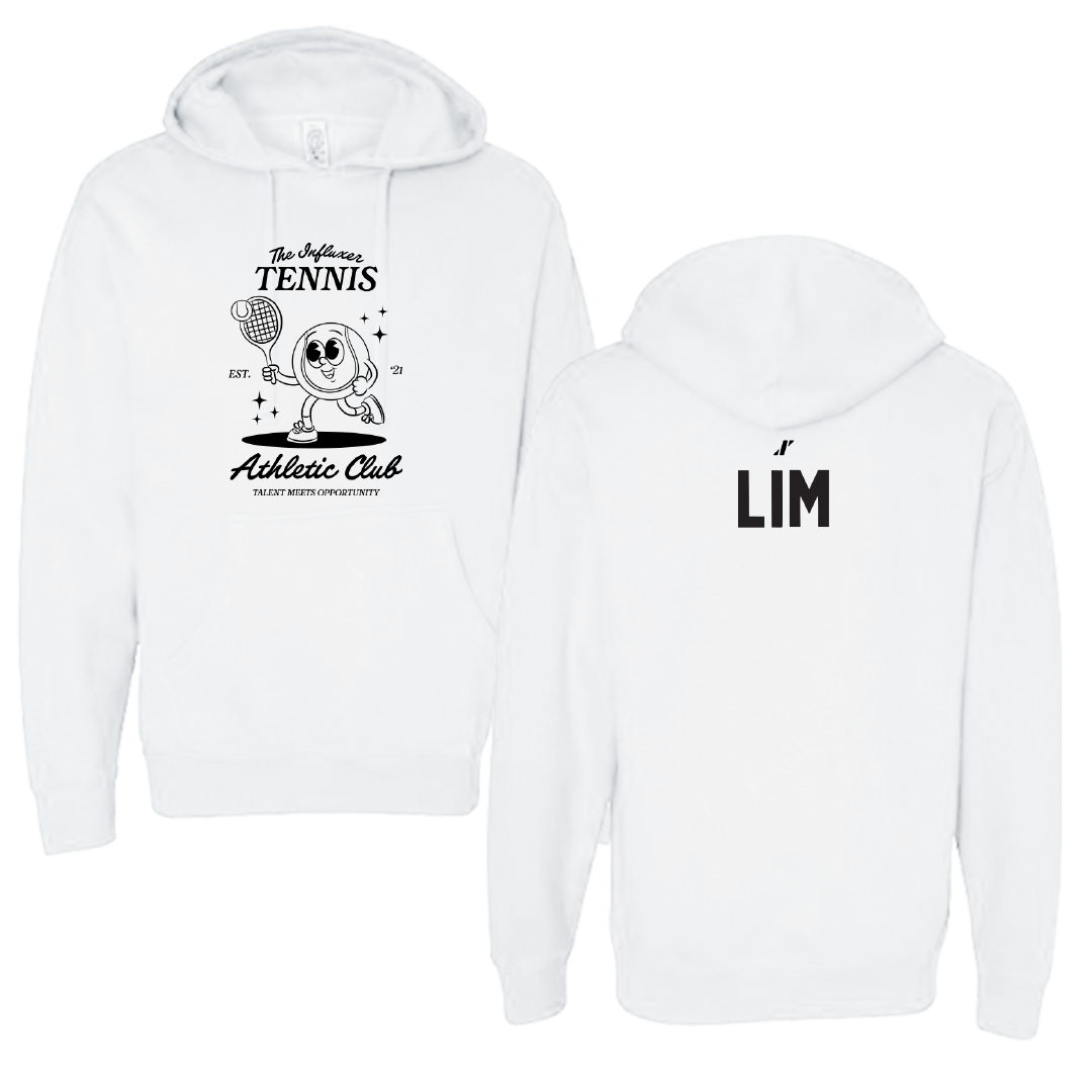 Tennis White Influxer Athletic Club Hoodie - Anastasia Lim