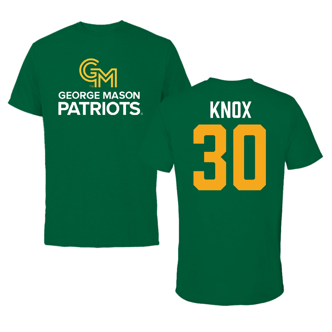 George Mason University Baseball Green Patriots Tee - #30 Connor Knox