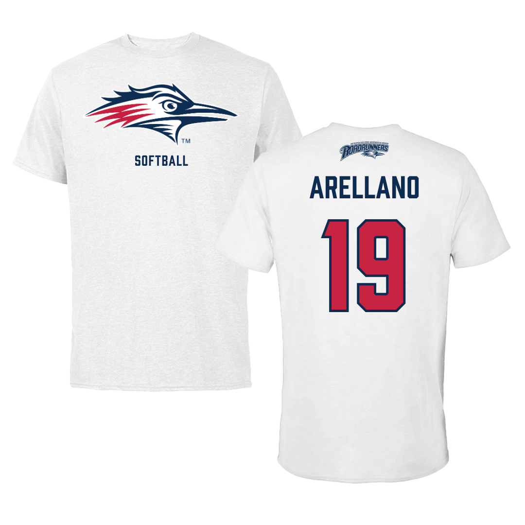 Metropolitan State University of Denver Softball White Tee - #19 Aaliyah Arellano