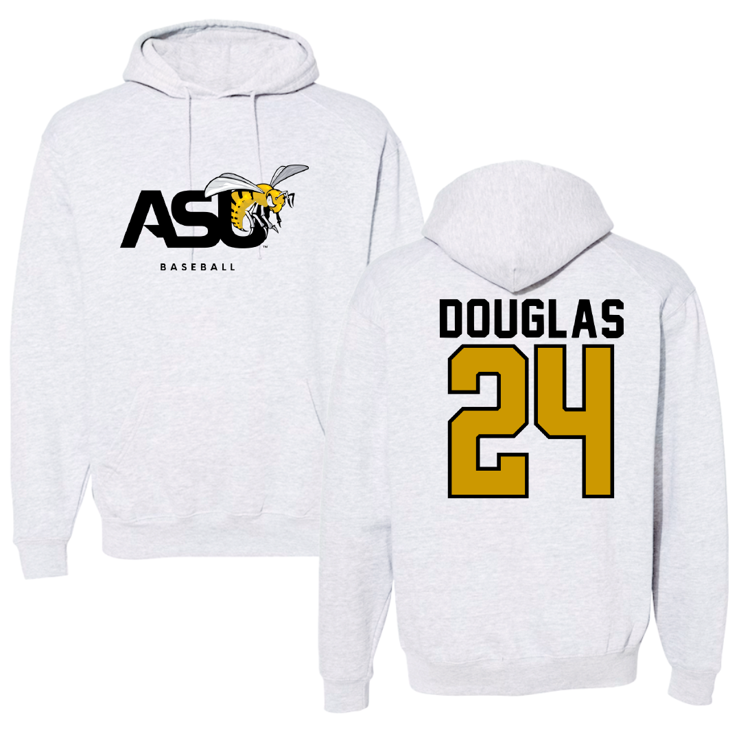 Alabama State University Baseball Gray Hoodie - #24 Kameron Douglas