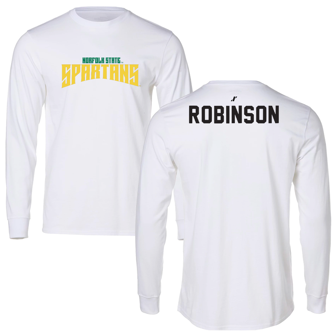 Norfolk State University TF and XC White Classic Performance Long Sleeve - Brooklyn Robinson