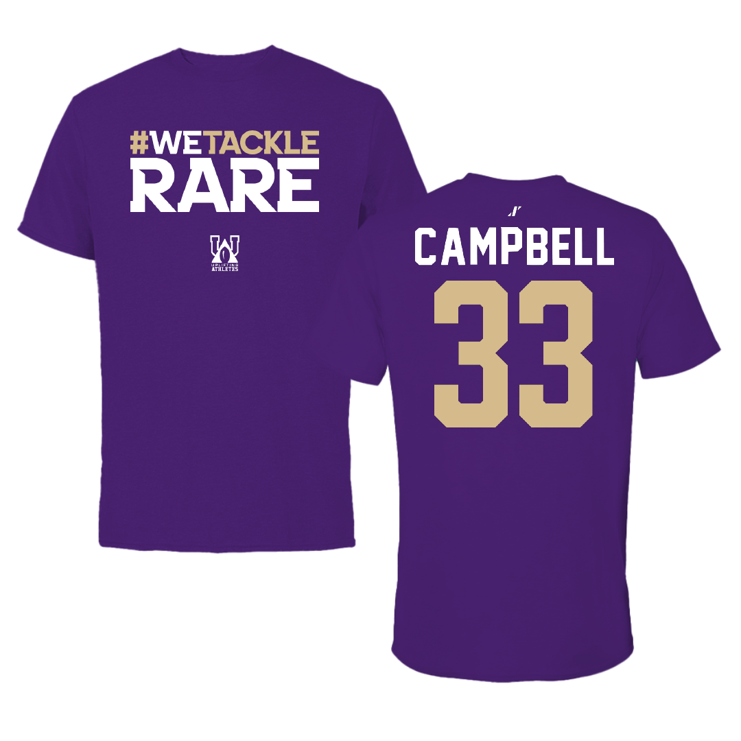 Western Carolina University Football Purple Uplifting Athletes Tee - #33 Lee Campbell