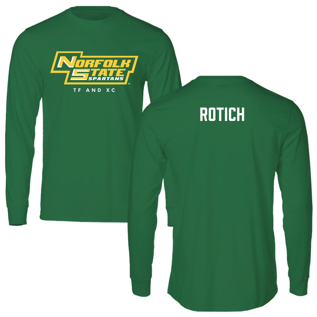 Norfolk State University TF and XC Kelly Green Performance Long Sleeve - Brian Rotich
