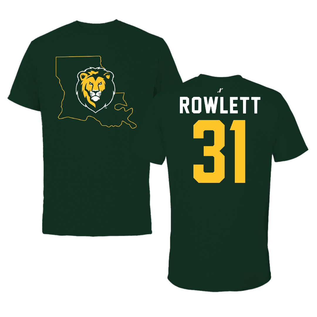 Southeastern Louisiana University Baseball Forest Green State Tee - #31 Grady Rowlett