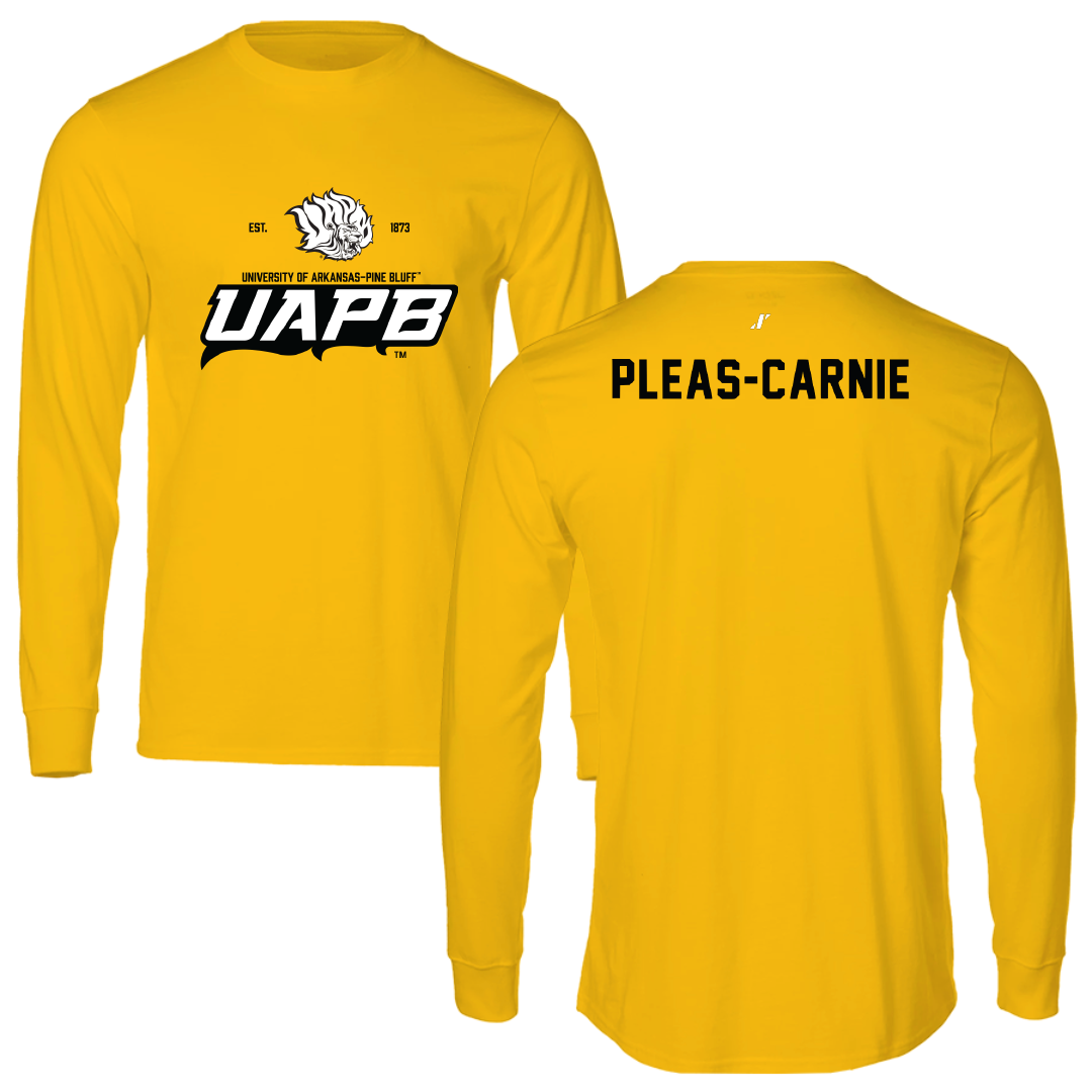 University of Arkansas-Pine Bluff TF and XC Gold General Performance Long Sleeve - Akili Pleas-Carnie