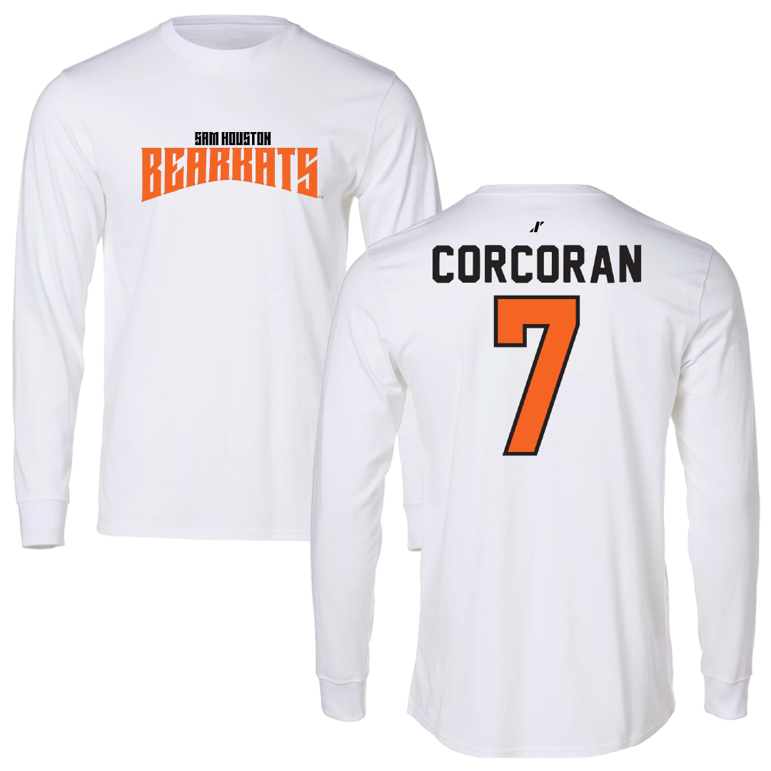 Sam Houston State University Basketball White Classic Long Sleeve - #7 Annika Corcoran