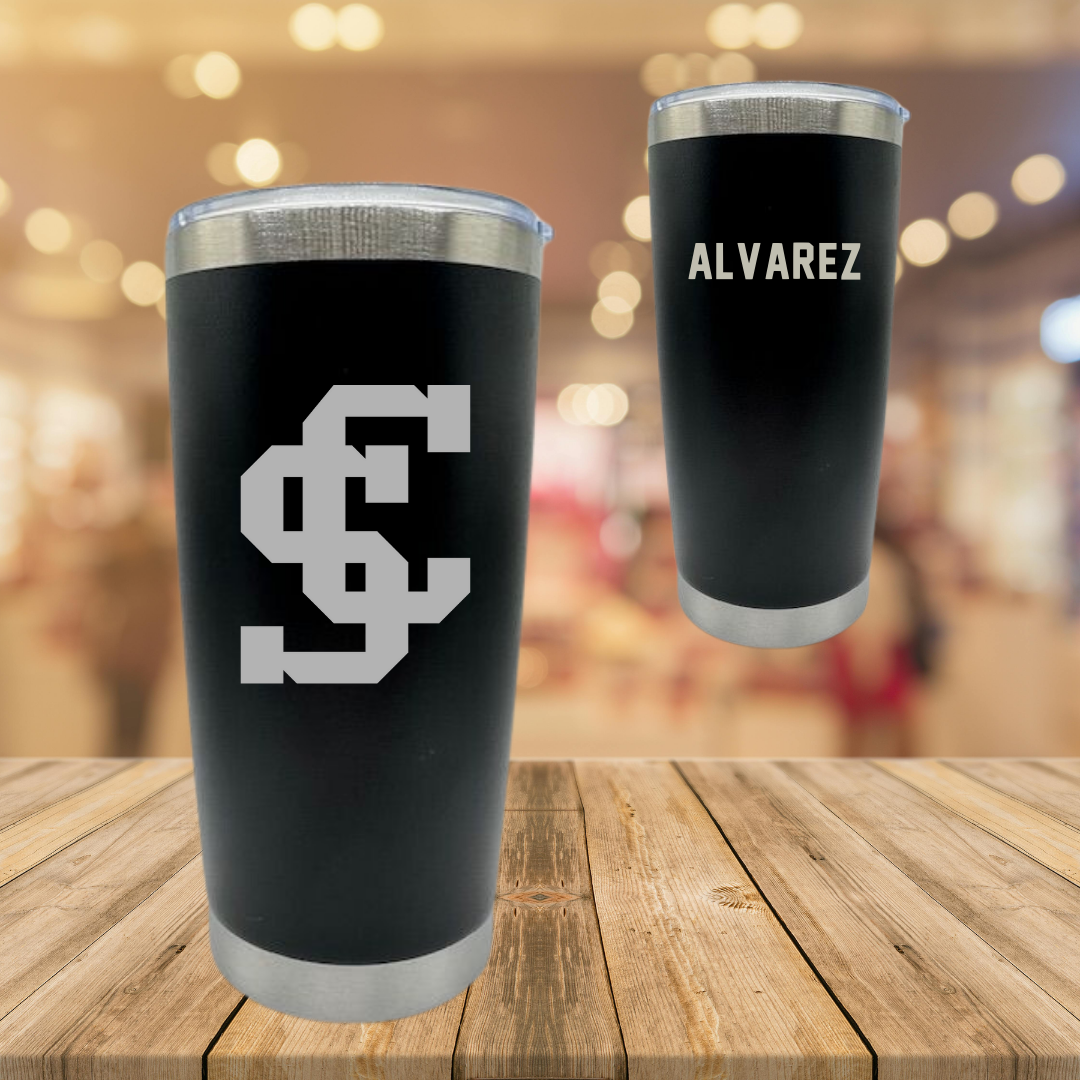 Santa Clara University TF and XC Black Stainless Steel Tumbler - Jude Alvarez