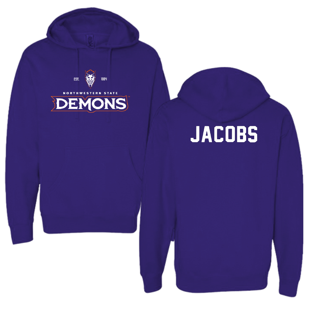 Northwestern State University TF and XC Purple General Hoodie - Cyrus Jacobs