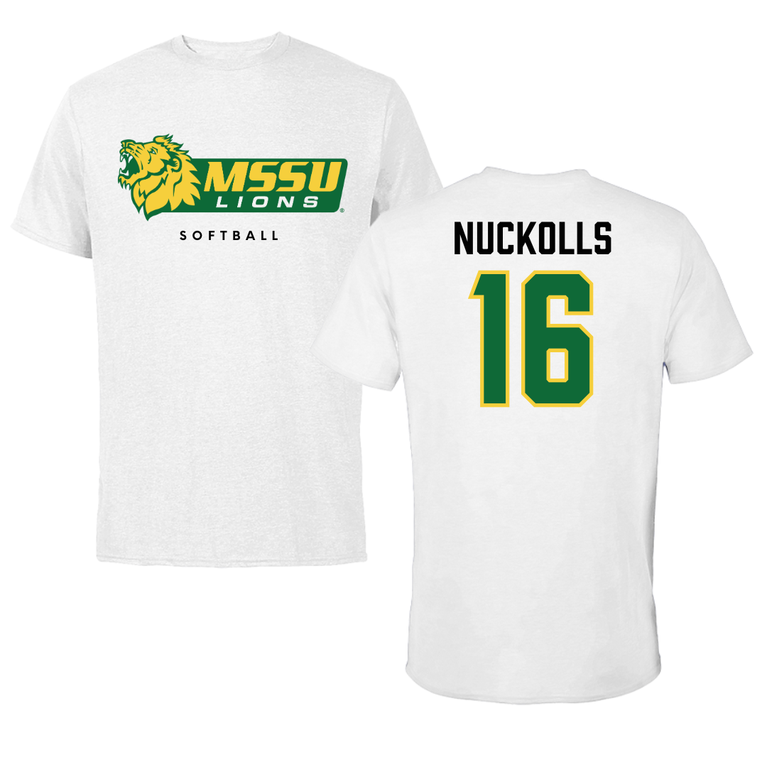 Missouri Southern State University Softball White Tee - #16 Taylor Nuckolls