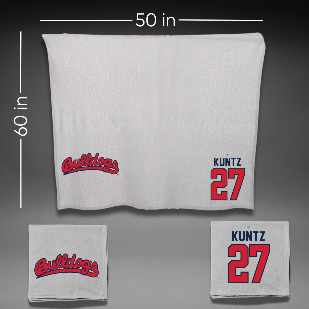 Fresno State University Soccer Gray Blanket - #27 Shae Kuntz