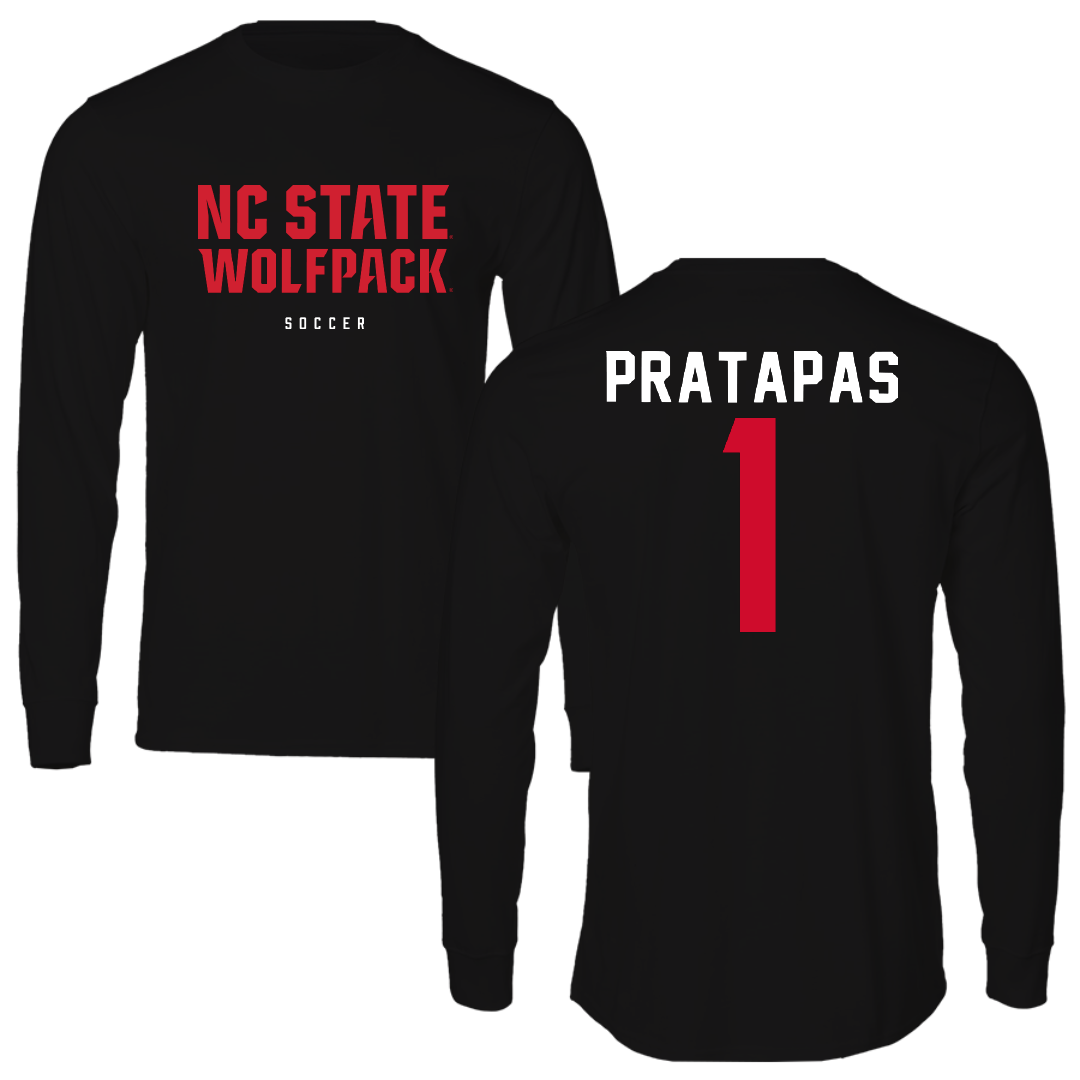 North Carolina State University Soccer Black Performance Long Sleeve - #1 Olivia Pratapas