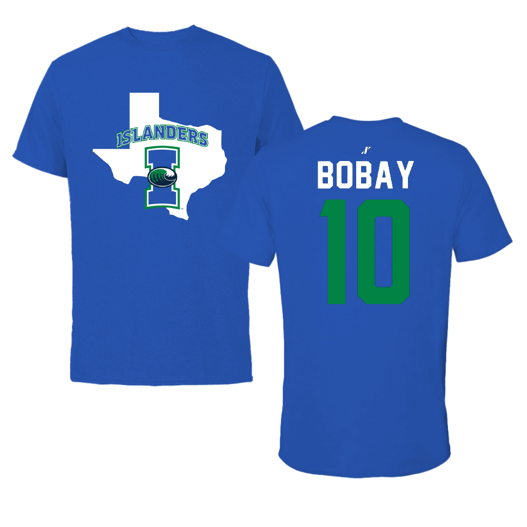 Texas A&M University-Corpus Christi Beach Volleyball Blue State Performance Tee - #10 Kristin Bobay