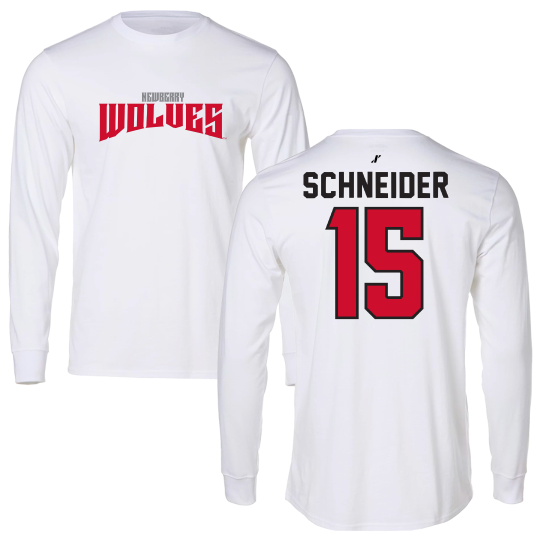 Newberry College Volleyball White Classic Long Sleeve - #15 Anna Schneider