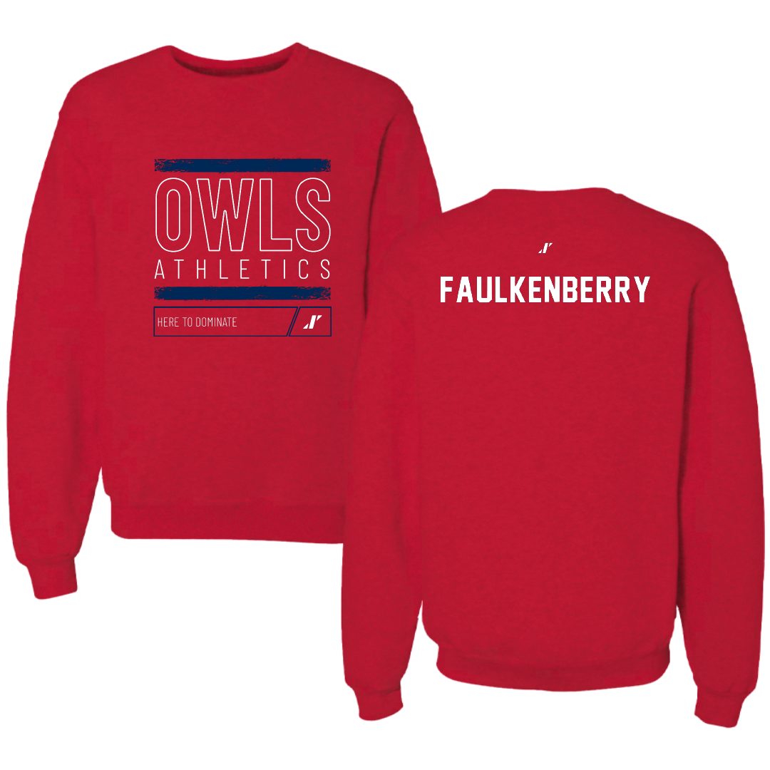 Florida Atlantic University Dance Red Dominate Crewneck - Sara Faulkenberry