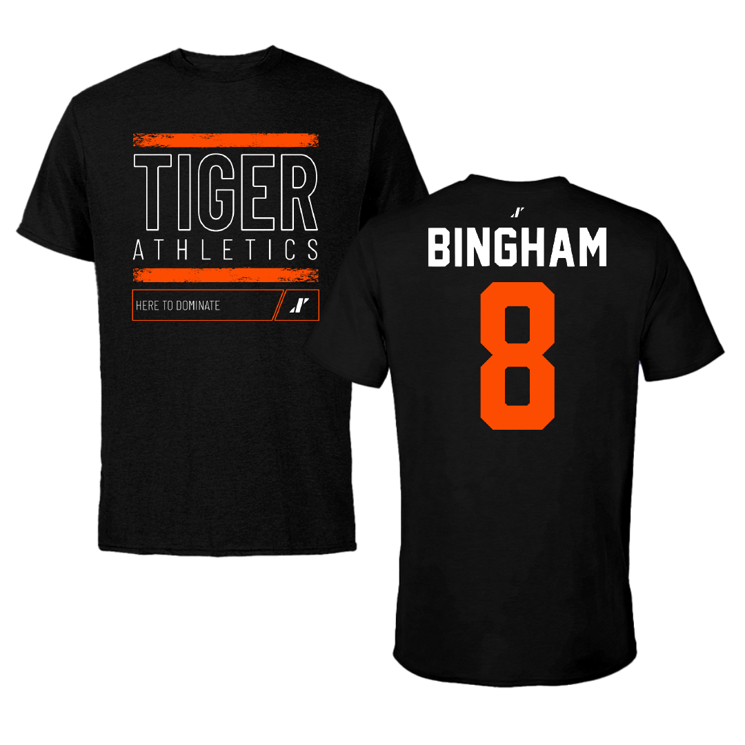 East Central University Softball Black Dominate Tee - #8 Emily Bingham