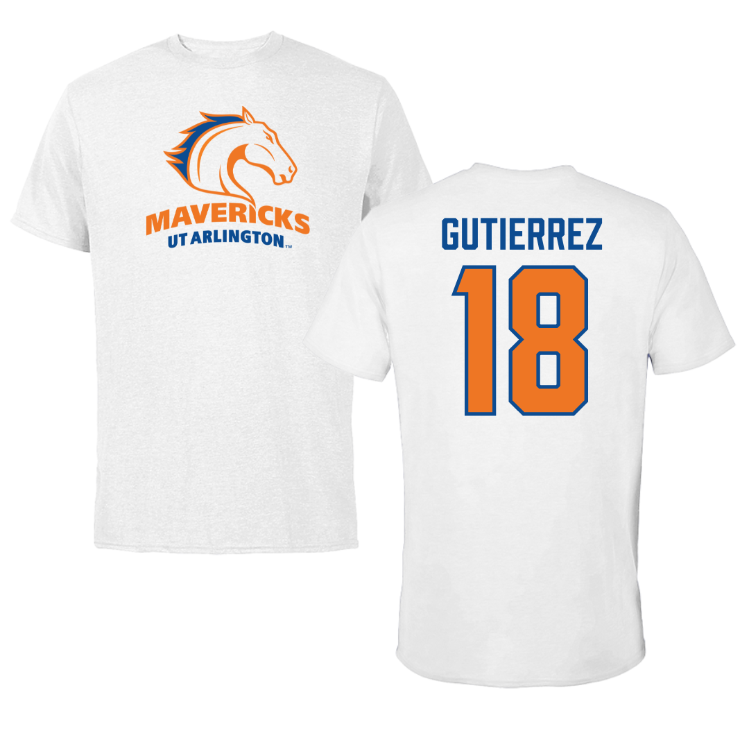 University of Texas at Arlington Softball White Tee - #18 Abi Gutierrez