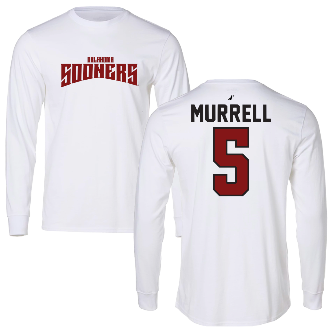 University of Oklahoma Soccer White Classic Long Sleeve - #5 Hadley Murrell